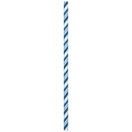 Creative Converting Cobalt Blue Striped Paper Straws, 7.75", 144PK 324492